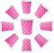 50 gobelets de 200 ml - rose à pois - En papier - Pour repas - Boissons chaudes et froides
