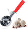 Dioche Ice Cream Scoop, Polished Stainless Steel Ice Cream Spoon with Easy Trigger, Scoop for Ice Cream, Rice, Melon Balls, Cookies, Cakes, Fruit, Mashed Potatoes, Dough, Kitchen Tool (5.2CM-Red)
