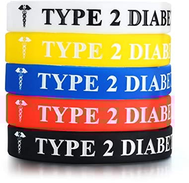 MPRAINBOW 5 x Silikon-Armband, Blutverdünner, medizinisches Notfall-Armband, 5 Farben, Gummi, Edelstahl, Silikon, No_Stone