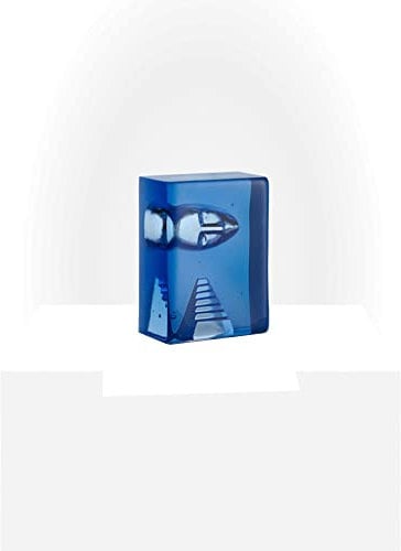 Kosta Boda Azur Stairs Skulptur aus Glas, 15 x 11,2 x 6,3 cm, Blau
