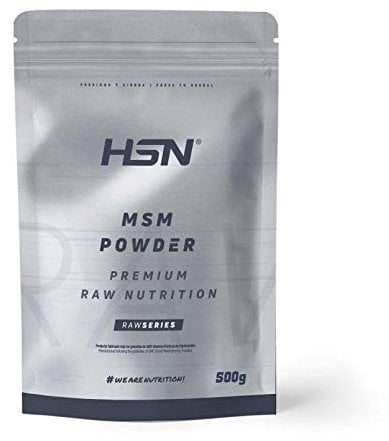 HSN Raw MSM in Polvere | MetilSulfonilmetano | Salute delle Ossa e delle articolazioni | Forma biodisponibile di Polvere di zolfo, Vegan, Senza glutine, Senza lattosio, 500g
