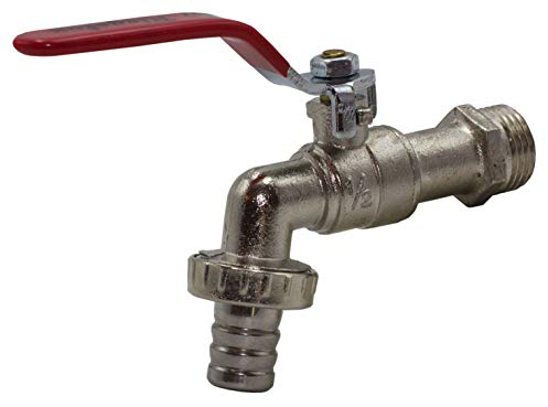 Riegolux 205501 Grifo Esfera 1/2 con Adaptador Manguera Abrazadera
