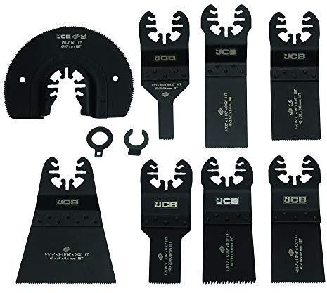 JCB JCB-PTA-MT8-NA 8pc 8 Piece Wood Metal oscillating Multi Tool Blade Set
