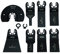 JCB JCB-PTA-MT8-NA 8pc 8 Piece Wood Metal oscillating Multi Tool Blade Set