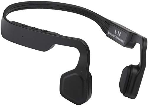 Cuffie a conduzione ossea Bluetooth 4.2, Cuffie wireless per orecchio aperto Sport senza fili, Cuffie con cancellazione del rumore per corsa in bicicletta(Nero)