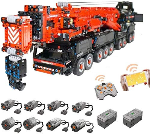 Foxcm Technic Liebherr LTM 11200 Grue sur mesure avec télécommande et 8 moteurs 7980 blocs Compatible Lego