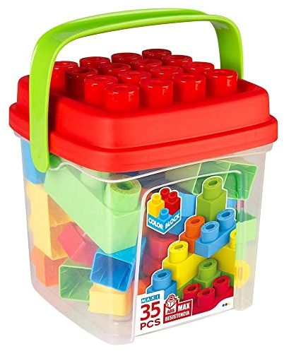 ColorBaby - Bloques construccion niños, Juguetes Bebe 1 año, Ladrillos Maxi, motricidad Fina