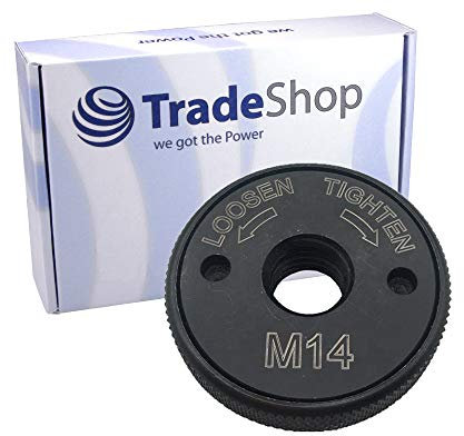 Trade-Shop Ersatz M14 Schnellspannmutter/Spannmutter/Schraube für alle gängigen Winkelschleifer (Bosch, Metabo, Makita, Hilti etc.)