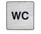 Holz-Türschild Piktogramm WC Toilette - Hinweisschild aus Eichenfurnier - eckig 10x10 cm, weiß - Für Ihre Tür & Wand - Inkl. Klebepad - Betriebsausstattung24®