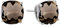 55Carat Natürliche Rauchquarz 925 Sterlingsilber-Brown-Farben-Bolzen-Ohrring-Kissen-Cut drücken zurück Prong Set For Fashion Jewelry