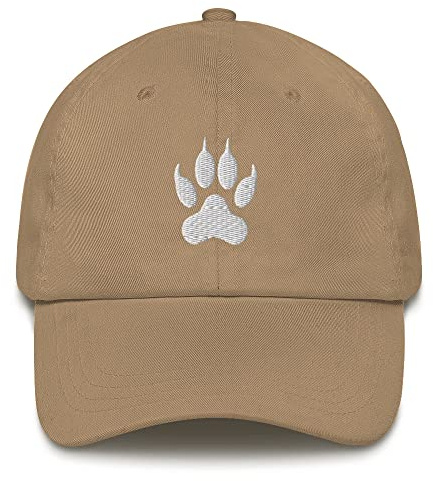 Generisch Baseball Cap mit Wolftatze Pfote Stickerei, Kappe, Baseballcap, Basecap, Unisex