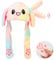 Hopearl Regenbogen Hase Hut mit Ohren Bewegen Springen Pop Up Schlagen Hut Plüsch Urlaub Cosplay Dress Up Lustige Weihnachten Winter Geburtstagsgeschenk für Kinder Jungen Mädchen, Bunt, 56cm