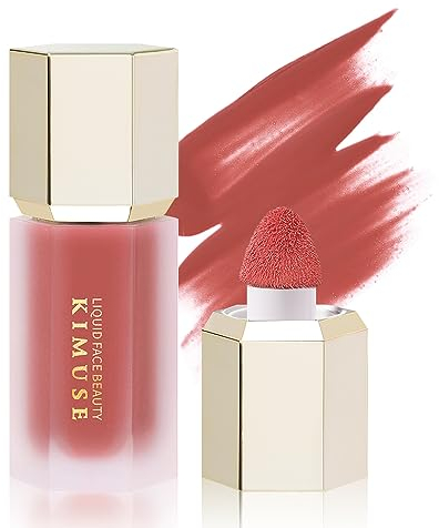 KIMUSE Gel Cream Blush, Flüssiges Rouge, Natürliches Aussehen, Dewy Finish Liquid Blush, Blush flüssig Rouge-Make-up, 4ml (Beilive-Nude Sheer)