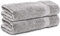 Komfortec 2er Handtücher 50x100 cm Set aus 100% Baumwolle, Frottee, Weich, Silber