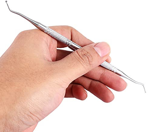Horoper Stainless Steel Ingrown Toenail Tool, Pedicure Tool Foot Nail Hook, Professional Ingrown Toenail Care, Correction, Lifting, Filing, Cleaning, Double Ended Foot Repair Tool for Home Use