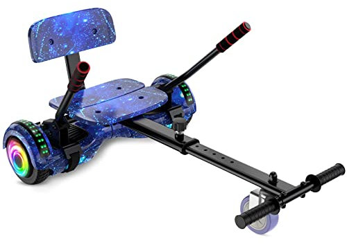SISIGAD Hoverkart, Hoverboard Seat Attachment Adjustable Hoverboards Accessories, Hoverboard Go Kart, Compatible with 6.5”/ 8”/ 10” Hoverboards (Hoverboard Not Include), K02-Blue