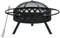 vidaXL Foyer avec Tisonnier, Brasero de Barbecue avec Bol, Foyer de Camping avec Couvercle, Brasero avec Anneau Jardin Terrasse Patio Extérieur, Noir Acier