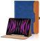 Coque pour iPad Air 11 Pouces 2024 / iPad Pro 11'' 2022/2021/2020 (4/3/ 2 ème) / iPad Air 5/4, PU Cuir Cover Tablette Housse de Protection Auto Réveil/Sommeil, Multi-Angle Étui avec Poche - Bleu
