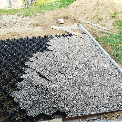 Stabilisateur de Gravier Stabilisation De Gravier/grille Géo-sol De 4 Pouces De Hauteur, Grilles De Géocellules For Renforcement De Cour/remblai/cour, Système De Pavés Perméables À L'asphalte ( Color