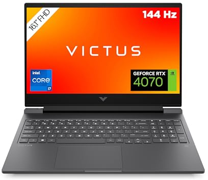 HP Victus Gaming Laptop | 16,1 FHD-Display | 144 Hz | Intel Core i7-13700H | 32 GB DDR5 RAM | 1 TB SSD | NVIDIA GeForce RTX 4070 | Windows 11 Home | QWERTZ | Mica Silver