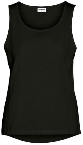 NOISY MAY Damen NMMATHILDE S/L Loose FWD JRS NOOS Top, Black, Large