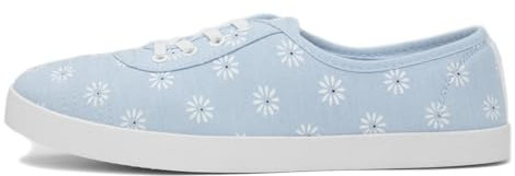 Lilley Pippa Womens Blue Daisy Print Canvas Shoe - Size 4 UK - Blue