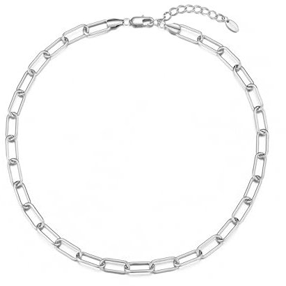Philip Jones Silver Plated Paperclip Necklace