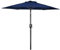 Simple Deluxe Sombrilla de patio de 7.5 pies con botón de inclinación/manivela, 6 varillas resistentes para jardín, terraza, patio, piscina, azul oscuro