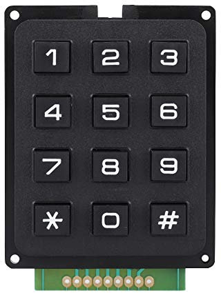 Teclado 4x3 con 12 Teclas, Teclado 3x4 Módulo de Teclado Externo con 12 Teclas, Fácil Comunicación con Cualquier Microcontrolador, Tamaño Pequeño, para Proyectos MCU Teclados de