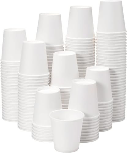 pafnisoin Paper Cups Party 200 PCS Mini Drinking Cup 60ml Disposable Cups for Hot & Cold Drinks
