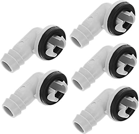 MERRYHAPY Conector De Codo Para Aire Acondicionado 15 Mm Adaptador De Drenaje De Condensado 5 Unidades