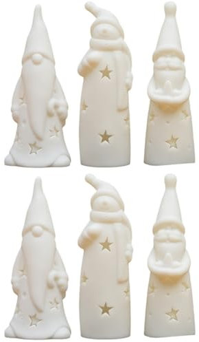 Zecnaud 3 STK Weihnachtsdeko Figuren, Weihnachtswichtel Leuchtend, Weihnachtsdeko, Weihnachtsdeko Innen, Weihnachtsmann Figur, Weihnachtsdeko Tisch, für Weihnachtsdeko Zimmer Deko (2set)
