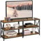 Yaheetech TV Stand for TVs up to 65 Inch, TV Unit with Open Storage Shelves, TV Cabinet for Living Room, Bedroom, Length 140 cm, Rustic Brown