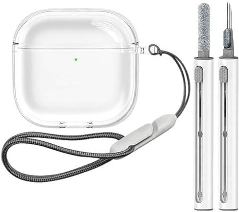 Healife Compatible with Airpods 4 Case Cover, silikon-schutzhülle für Apple airpods 4 mit aktiver geräuschunterdrückung, kompatibel mit ladekabel und drahtloser Laden, reinigungspen