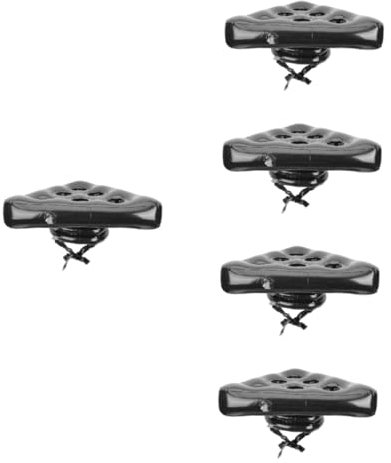 Amosfun 3st Aufblasbarer Dreieckshut Karte Pool-Pong-ständer Tragbare Shampoo-schüssel Schwimmender Kühler Veranstalter Bierpong-bälle Tasse Pong Spiele Kappe Black PVC Wiederverwendbar