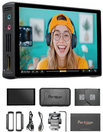 Portkeys PT5 III Monitor da Campo 5,4 Touchscreen 800 Nits, con 3D LUT Output, Waveform, Peaking, False Color, per Fotocamere DSLR e Mirrorless