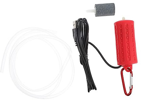 YARNOW 1 Satz Sauerstoffpumpe Aquariumpumpe Mit Mini -wasserpumpe Luft Bausatz Fisch Tank Tauchfähig Aktive Pumpe Kabellose Wasserpumpe Aufblasgerät Auto Kompressor Rot Silikonmaterial