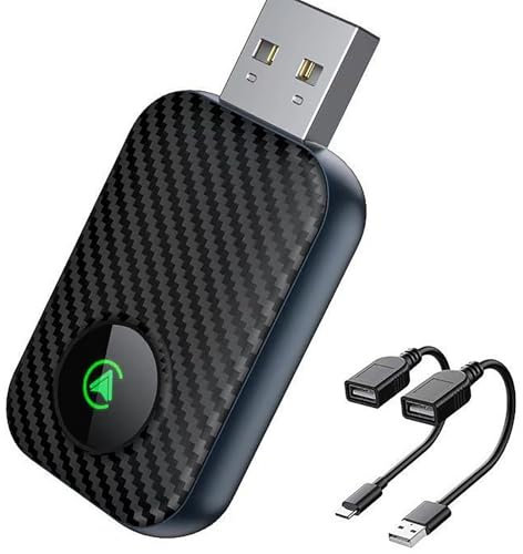 UYTKTN Carplay Adaptateur sans Fil pour Renault Clio Twingo Megane Scenic Koleos Captur Kadjar Koleos, 2 en 1 Convertisseur CarPlay, Plug and Play Dongle Convertir Le Filaire en sans Fil