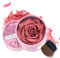 Blush en poudre de rose 3D, micro rose nacrée dimensionnelle pour les joues, le corps et les yeux, longue durée, léger et mélangeable avec pinceau, crée un look soleil naturel