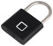 Lurrose Candado electrónico inteligente mechón gimnasia exterior huella dactilar armario almacenaje candado para casillero candados de huellas dactilares aleación de aluminio Negro
