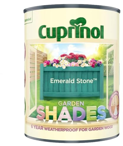 DUAYRA Garden Shades Paint | Quick Drying Water Based | For Garden Fence, Shades, Benches, Terracotta, Brick, Stone | Exterior Wood Furniture | Long Lasting (Emerald Stone, 2.5 Liters)