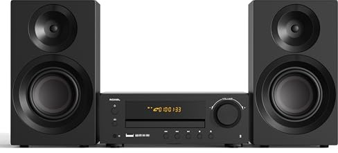 Roxel RCD-260BT - Mini sistema Hi-Fi | Lettore DVD e CD con HDMI, streaming BT wireless, USB FLAC/WAV/APE/MP3, radio FM, ingressi ottici e coassiali, doppi altoparlanti stereo, karaoke, telecomando