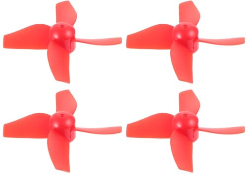 YARNOW 4 Stück Kleiner Propeller 4-Blatt Kunststoffpropeller Kompatibel mit H36 E010 Quadcopter Zubehör für Ferngesteuerte Drohne