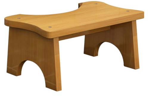JHKNNK Tabouret de Toilette Stable en Bois Rectangulaire pour Garçon et Filles et Toute la Famille, Pratique Forte Capacité de Charge pour Salle de Bain