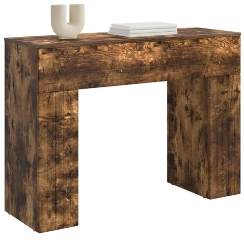 vidaXL Couchtisch Geräucherte Eiche 102 x 35 x 75 cm Holzwerkstoff, Moderner rechteckiger Couchtisch, stylisches Möbelstück, praktische Wohnzimmereinrichtung, Robustes Holzdesign