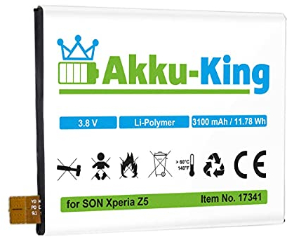 Akku-King Akku kompatibel mit Sony LIS1593ERPC - Li-Polymer 3100mAh - für Xperia Z5, Z5 Dual, E6653, E6683