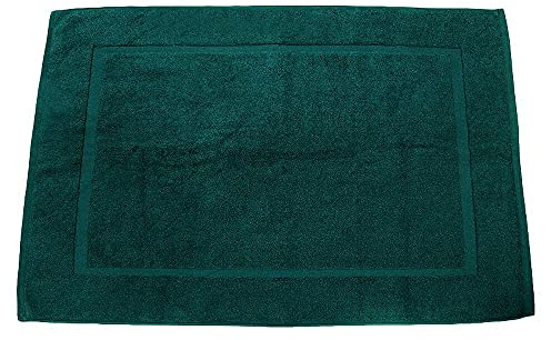 Lanudo® Luxus Badematte 900g/m² Pure Line 60x90 mit Bordüre. 100% feinste Frottier Baumwolle in höchster Qualität, Bad-Teppich, Bad-Vorleger, Frottee Petrol