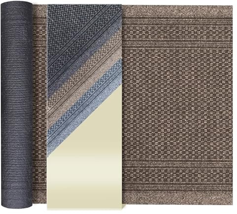 Primaflor Sauberlauf nach Maß - Aztec, Braun 66 x 2300 cm Rutschfester Schmutzfangläufer Meterware, Robuster Küchenläufer, Zuschneidbarer Teppichläufer, Eingangsmatte für Flur und Windfang