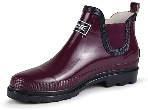 Regatta Womens Harper Low Rise Wellington Boots - Burgundy - 7 UK