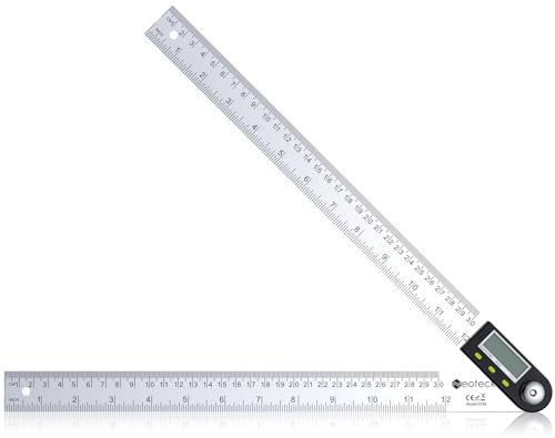 Neoteck Digitaler Winkelmesser aus Edelstahl, 30,5 cm, mit Datenspeicherfunktion für Holzbearbeitung, Bau, Reparatur